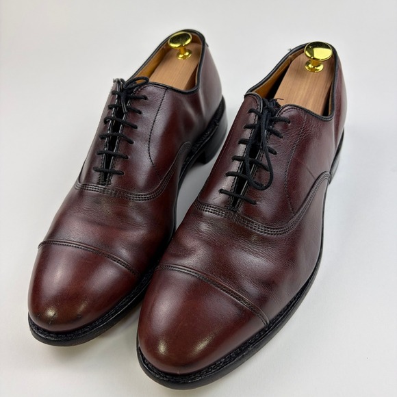 Allen Edmonds Other - Allen Edmonds Park Avenue Oxford Mens 9.5D Burgundy Leather Cap Toe Dress Shoes